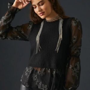 Anthropologie By Anthropologie Layered Sweater Vest